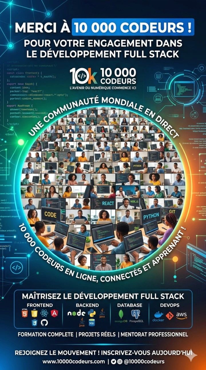 Inscription programme "1 emploi en 3 étapes" - 10000 CODEURS